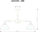 Потолочная люстра Arte Lamp MATTHEW A5032PL-3BR, 3хE27