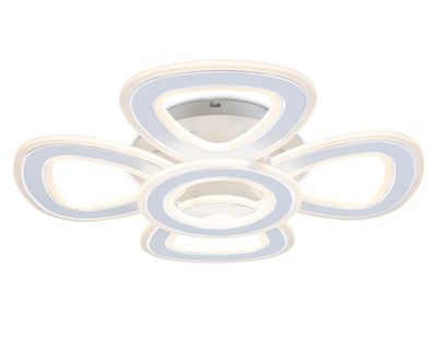 Светильник светодиодный потолочный с пультом FA8925/4+1 WH/CH белый/хром 163W 3000K-6400K 590*590*120 (ПДУ РАДИО 2.4G)