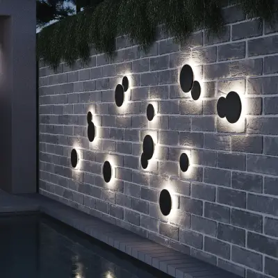 379347 Светильник PIATTO 1x12W LED 1200LM G ЧЕРНЫЙ 4000K IP65