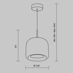 Подвесной светильник Мэдмен / Madmen 3000К 6Вт, MOD128PL-L6BR. TM Maytoni