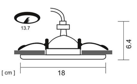 Точечный встраиваемый светильник Arte Lamp APUS A6664PL-1WH, 1хG9
