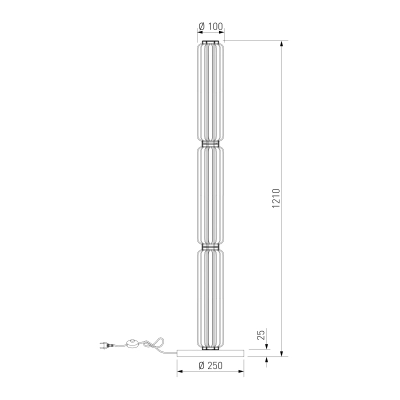 Светодиодный напольный светильник 309052 LED хром, LED