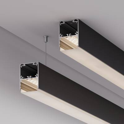 Профиль SL-LINE-4050-3L-2000 ANOD BLACK (Arlight, Алюминий)