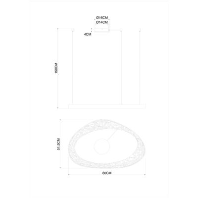 Подвесная люстра Arte Lamp CINTA A1847SP-46BK, 1хLED