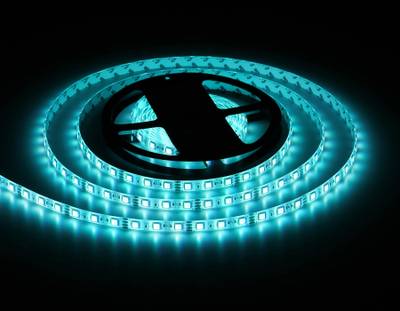 Светодиодная лента RGB GS2302 5050 60Led/ 14.4W m/ 12V IP65 RGB/ 5000*10*2.87mm/ кратность резки 50mm (4 конт.)