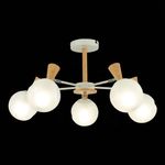 SLE220702-05 Люстра потолочная Белый, Светлое дерево/Белый E14 5*40W