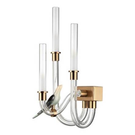 5431/6WL L-VISION ODL_EX24 093 золотой(под латунь)/белый градиент/беж./зеленый/ металл/стекло/керамика Бра LED 6W 4000K LARK