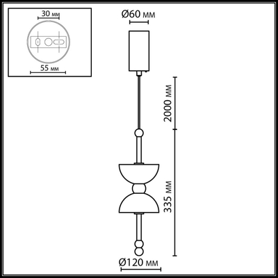 6685/7L L-VISION ODL26 197 светильник бронзовый/ белый/алебастр/металл IP20 LED 7W 560Лм 3000K 220-240V FELIZ