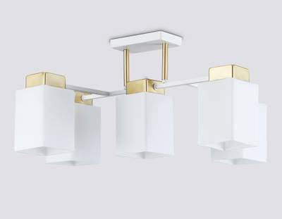 Светильник подвесной TR303047/5 WH/GD белый/золото E27/5 max 60W 540*480*270