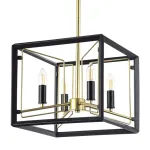 713447 Люстра REGOLO 4х40W E14 ЧЕРНЫЙ МАТОВЫЙ/ЗОЛОТО Lightstar