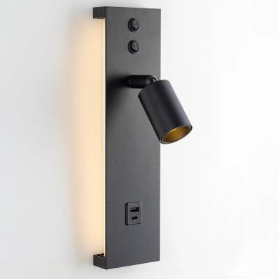 CL704461 Декарт Черный Св-к Настенный с USB