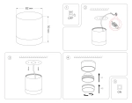 Накладной точечный светильник GX53 TN5365 WH белый GX53 D82*70