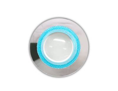 Встраиваемый точечный светильник TN351 CH/BL хром/голубой GU5.3+3W (LED COLD) D95*45