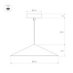 Светильник SP-MAKOTO-R750-14W Warm2700 (BK, 36 deg, 230V, TRIAC) (Arlight, IP20 Металл, 3 года)