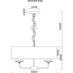 Подвесная люстра Arte Lamp JENNIFER A8555SP-6AB, 6хE14