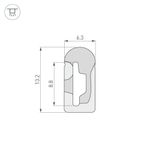 Силиконовый профиль WPH-FLEX-0613-SIDE-S8-10m WHITE (Arlight, Силикон)