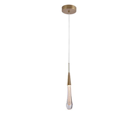 07861-1A,36 Подвес Гутта латунь d10 h200 Led 3W (3000k)
