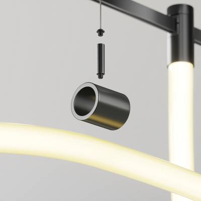 Потолочный коннектор с тросовым подвесом Tau в шинопровод Flarity черный TRA154CSW-1B. TM Maytoni