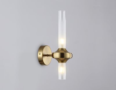 Светильник настенный LH55362/2 BS/CL латунь/прозрачный G9/2 max 30W 150*100*320