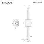 SL6116.341.02 Бра ST-Luce Латунь/Латунь, Черный LED 2*3W 3000K