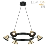 8233/6 COMFI LN25 209 черный/золото, металл Подвесной светильник GU10 LED 6*7W 220V LAMINA