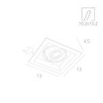 Точечный встраиваемый светильник Arte Lamp CANIS A6661PL-1BK, 1хGU10