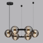 5041/60L L-VISION ODL24 545 черн./золото/дымчатый/металл/стеко Люстра LED 60W 4000К 1526Лм TRONI