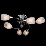 Светильник потолочный с белыми плафонами 2275/6 хром