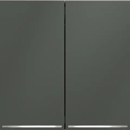 VLS020406 Проходной переключатель встраиваемый VOLTUM S70 двухклавишный с подсветкой 10А, (титан). (ТМ Maytoni)