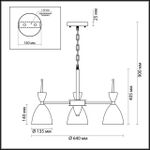 3785/3 MODERNI LN19 157 зеленый, золото Люстра E27 3*60W 220V GEMMA