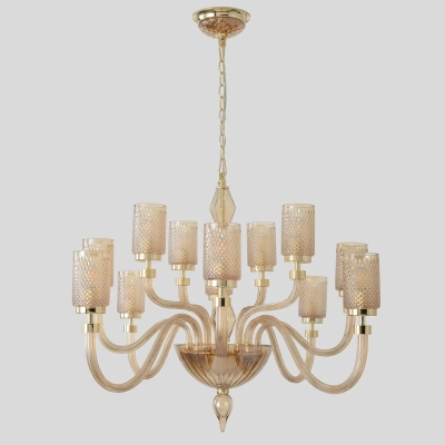 Люстра Crystal Lux SILVESTRO SP12 AMBER 2971/312