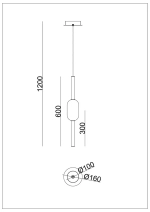 Подвесной светильник Arte lamp RIGLA A6837SP-12AM, 1хLED