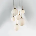 813063 Люстра GLOBO 6х40W E14 champagne gold/white Lightstar