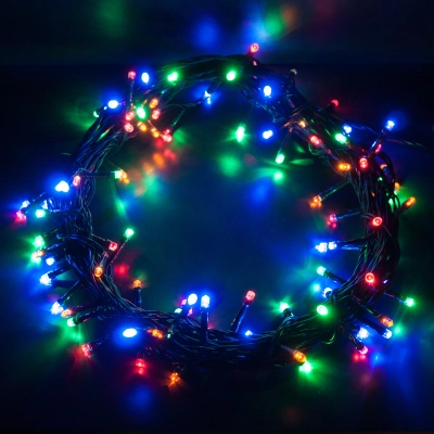 Новогодняя гирлянда нить мульти 5м IP20 400-001 мульти, LED