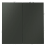 VLS020606 Выключатель с самовозвратом встраиваемый VOLTUM S70 двухклавишный 10А, (титан). (ТМ Maytoni)