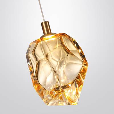 7111/4LB L-VISION ODL25 Подвесной светильник  бронзовый/янтарное стекло/металл IP20 LED 4W 300Лм 3000K 200° 220V GEMME