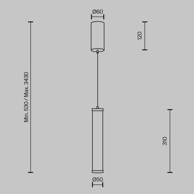 Подвесной светильник Yora 2700-4000К 8Вт MOD464PL-L8BSK. TM Maytoni