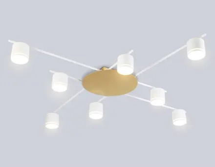 Светильник потолочный FL51759/8 WH/GD белый/золото GX53/8 max 12W 870*870*95