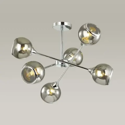 4530/6C COMFI LN21 144 хром, дымчатый Люстра потолочная E27 6*60W 220V SANDRA