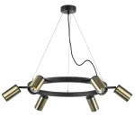 LR016316 Люстра RULLO 6х50W GU10 ЧЕРНЫЙ/БРОНЗА (571016+214431-6)