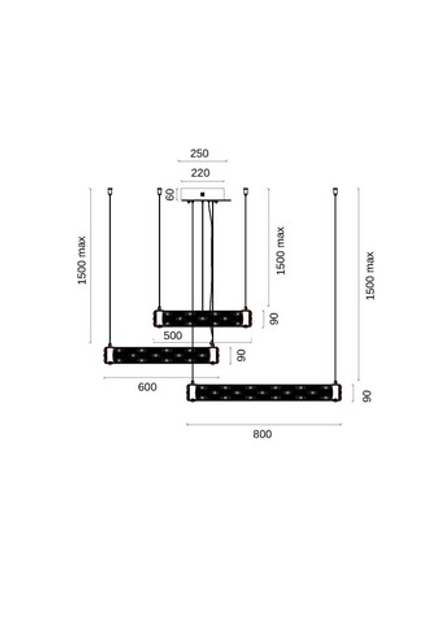 Люстра подвесная Festo Chrome FL1052-30P, LED