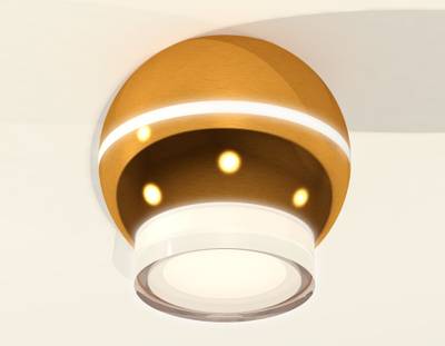 Комплект накладного светильника XS1105031 PYG/FR золото желтое полированное/белый матовый MR16 GU5.3 LED 3W 4200K (C1105, N7160)