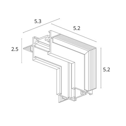 Коннектор угловой для встраимового шинопровода Arte Lamp OPTIMA-ACCESSORIES A731706