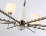Светильник на штанге LH53003/8 SN/FR сатин никель/белый матовый G9*8 max 40W D830*680