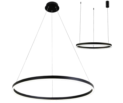 08214,19A(4000K) Подвес Тор черный d80 h150 Led 45W (4000K) 2 типа крепления