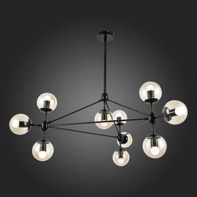 SLE154903-10 Люстра подвесная Черный/Янтарный E27 10*40W