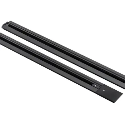 501018 Трек 2-контакт 1-фазный встраиваемый BARRA1м, ЧЕРНЫЙ МАТОВЫЙ (питание и заглушка в комплекте) Lightstar