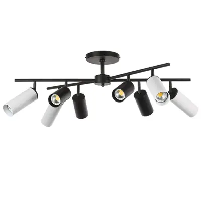 LR728374864 Люстра RULLO 8х50W GU10 ЧЕРНЫЙ/БЕЛЫЙ (571728+214437-4+214486-4)