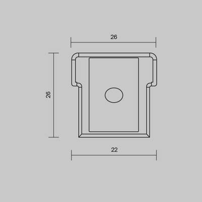 Комплект заглушек (для профиля 26×26) 2 шт., ALM-2626-EC 642060. TM Maytoni