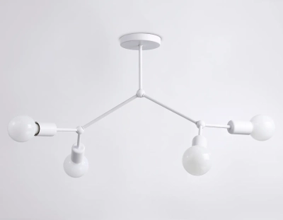 Потолочный светильник в стиле лофт TR8031/4 WH белый E27*4 max 40W D670*440